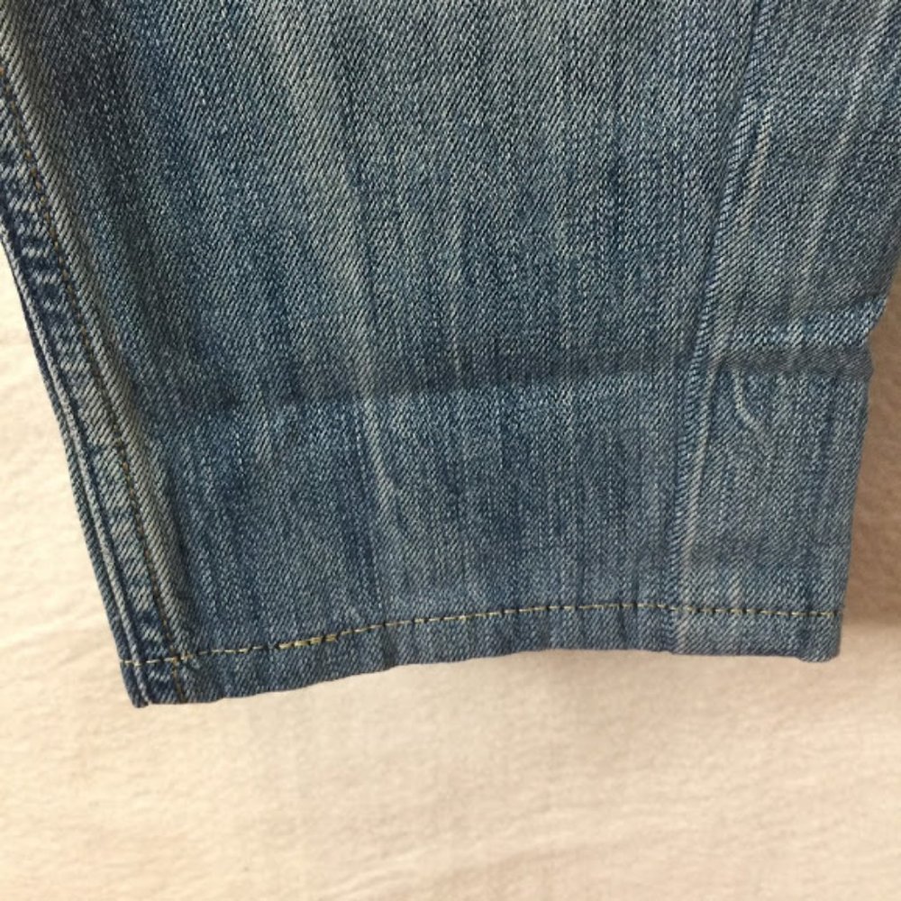 RARE Tex Rag Restyle Recycle Jeans Capri Distress - Picture 5 of 12